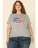 Image #1 - Ariat Women's R.E.A.L. Heather Gray Painted States Tee - Plus, , hi-res