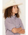Image #2 - Panhandle Slim Men's Geo Print Short Sleeve Button-Down Stretch Western Shirt, Red, hi-res