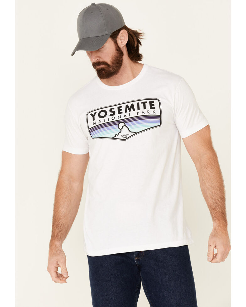 National Park Foundation Men's White Yosemite Park Graphic Short Sleeve T-Shirt - Big, White, hi-res