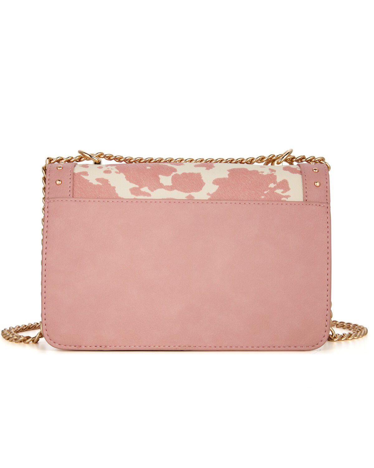 Image #3 - Wrangler X Boot Barn Women's Cow Print Shoulder Bag with Charm, Pink, hi-res
