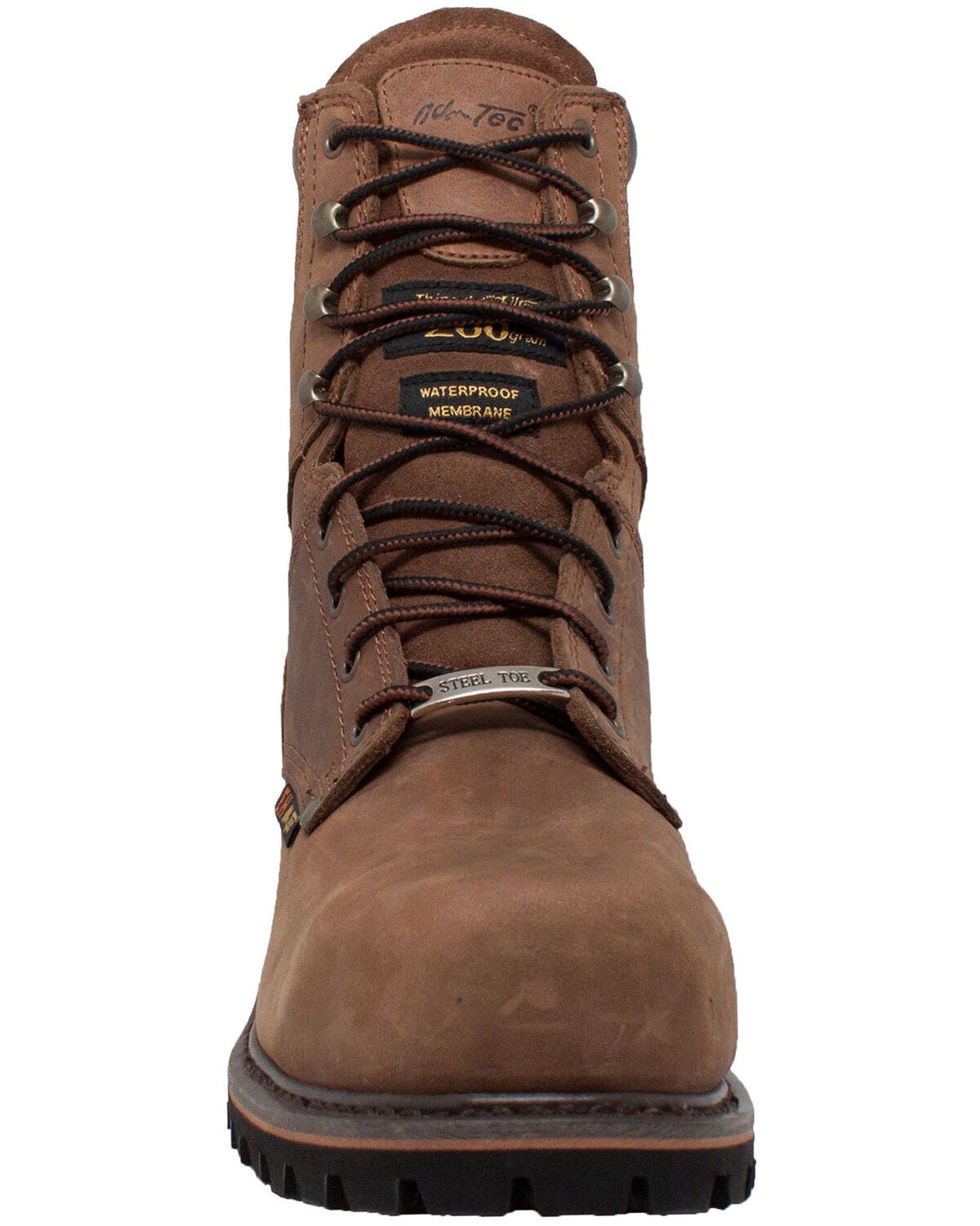 Image #4 - Ad Tec Men's 9" Logger Boots - Steel Toe, Black, hi-res
