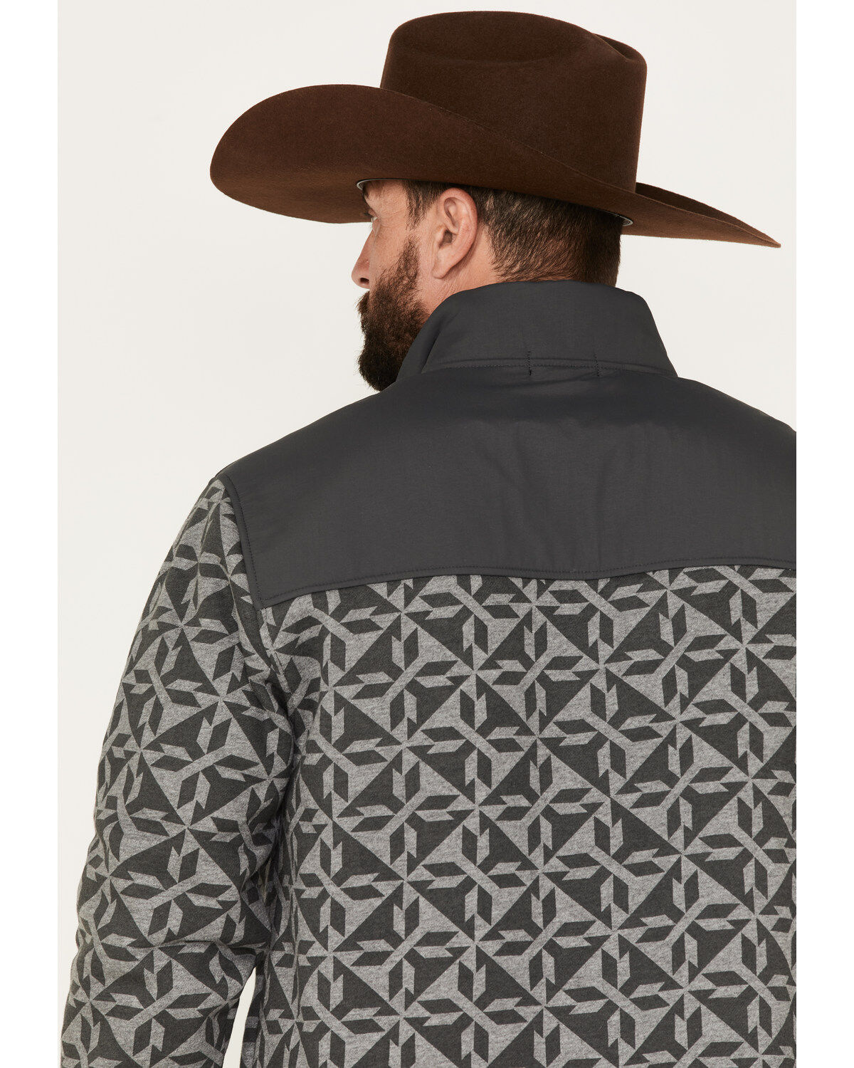Image #4 - RANK 45® Men's All In 1/4 Snap Geo Print Fleece Pullover, , hi-res