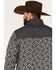 RANK 45 Men's All In 1/4 Snap Geo Print Fleece Pullover, Grey, hi-res