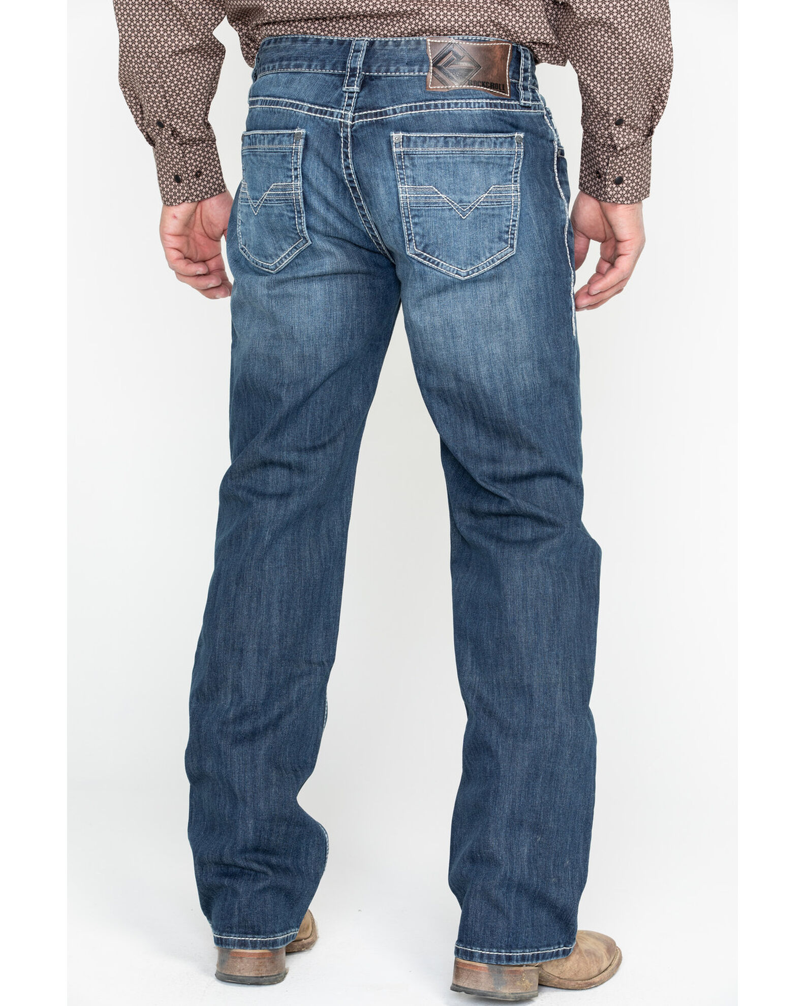 Rock & Roll Denim Men's Reflex Double Barrel Straight Leg Jeans