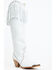 Maggie Women's Trini Fringe Studded Western Boot - Medium Toe , White, hi-res