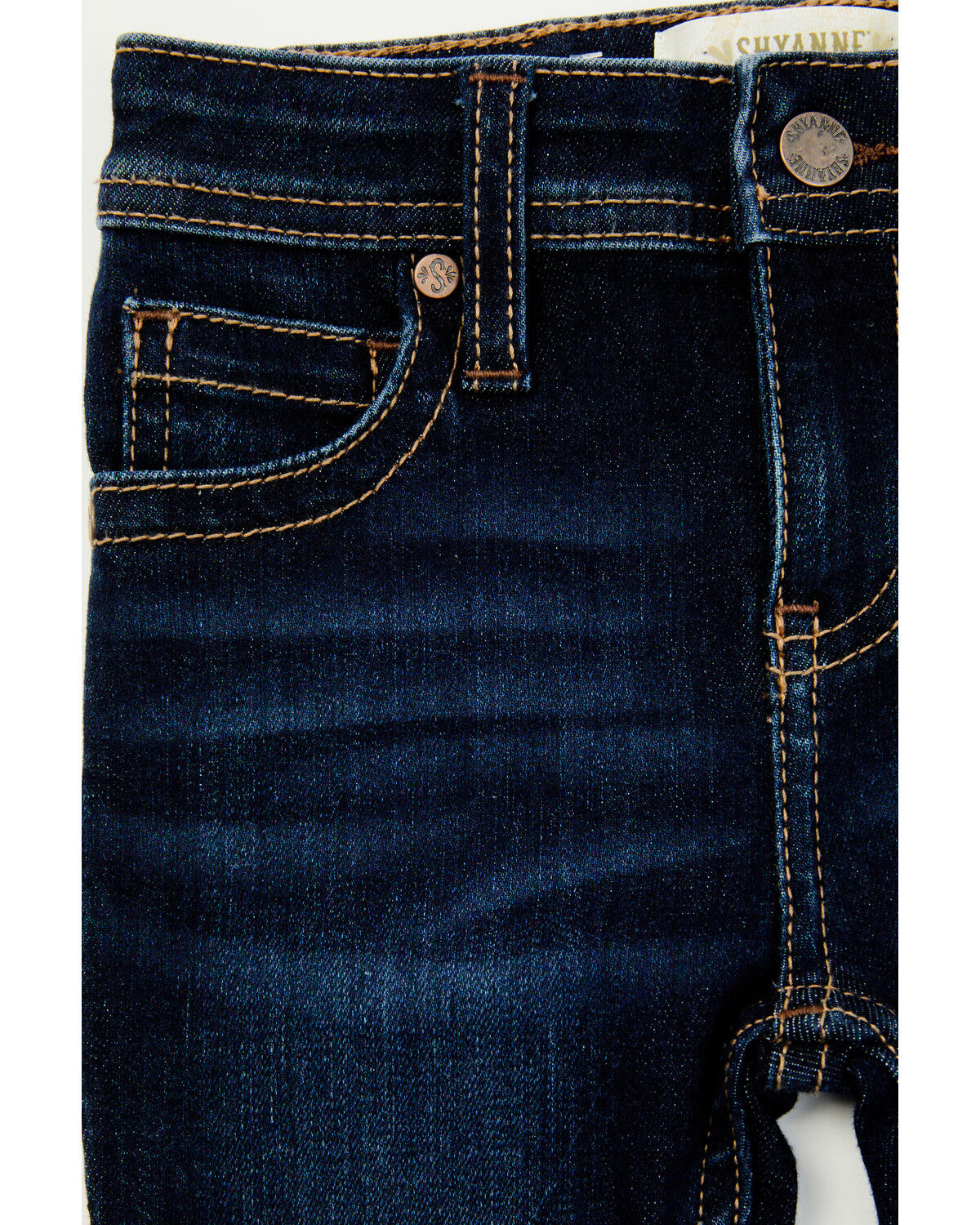Image #4 - Shyanne Toddler Girls' Tulsa Dark Wash Bootcut Comfort Stretch Denim Riding Jeans, Dark Wash, hi-res