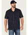 Image #1 - Gibson Men's Bull Pinata Print Western Shirt, Navy, hi-res