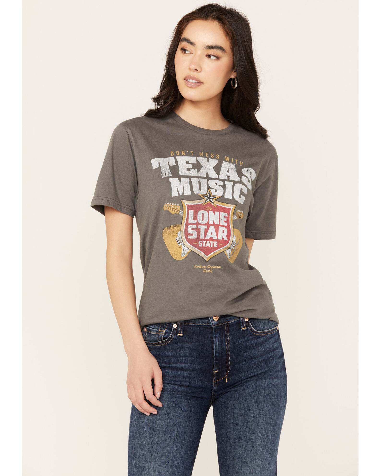Bohemian Cowgirl Women's Don't Mess With Texas Lone Star Short Sleeve Graphic Tee