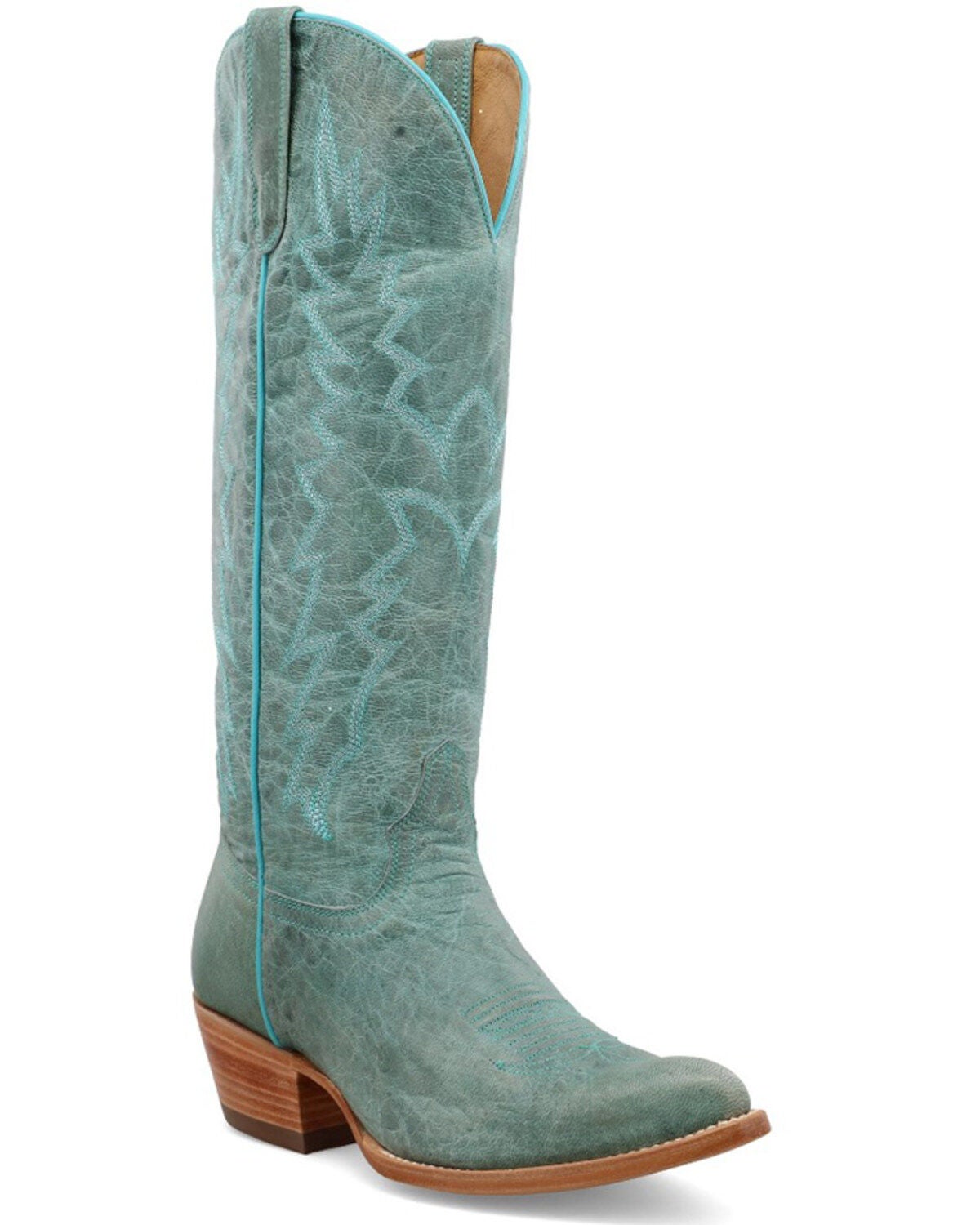 Black Star Women's Sierra Tall Western Boots - Round Toe, Blue, hi-res