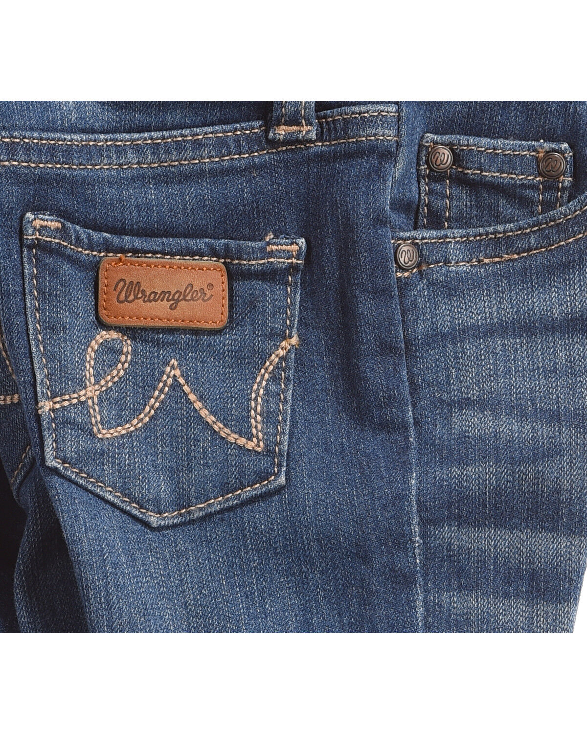 Image #2 - Wrangler Toddler Girls' Western 5 Pocket Skinny Jeans, Blue, hi-res