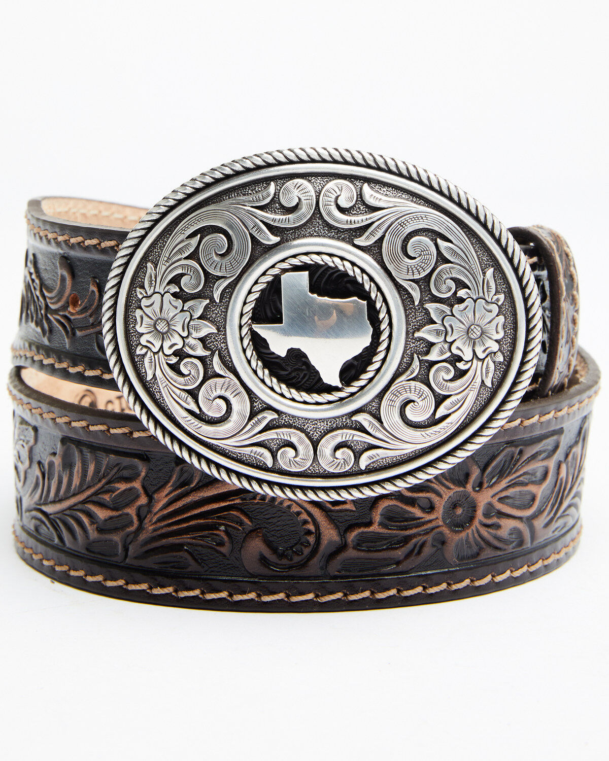 Image #1 - Justin Men's Triple T Ranch Belt, , hi-res