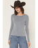 Image #1 - White Crow Women's Solid Long Sleeve Thermal Shirt, Blue, hi-res