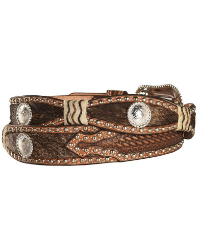 Nocona Women's Scalloped and Hair on Hide Western Belt | Boot Barn