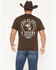 Image #1 - Cowboy Hardware Men's Hold My Beer Short Sleeve Graphic T-Shirt, Dark Brown, hi-res