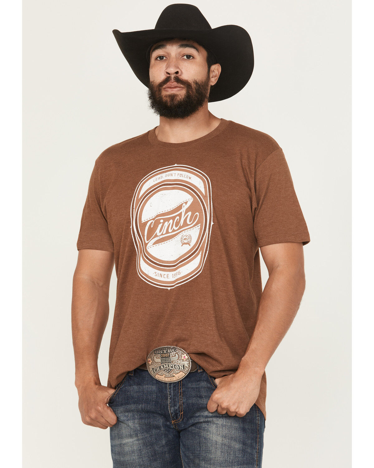 Image #1 - Cinch Men's Logo Short Sleeve Graphic T-Shirt, Brown, hi-res