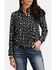 Image #1 - Stetson Women's Southwestern Print Long Sleeve Snap Western Shirt, Black, hi-res