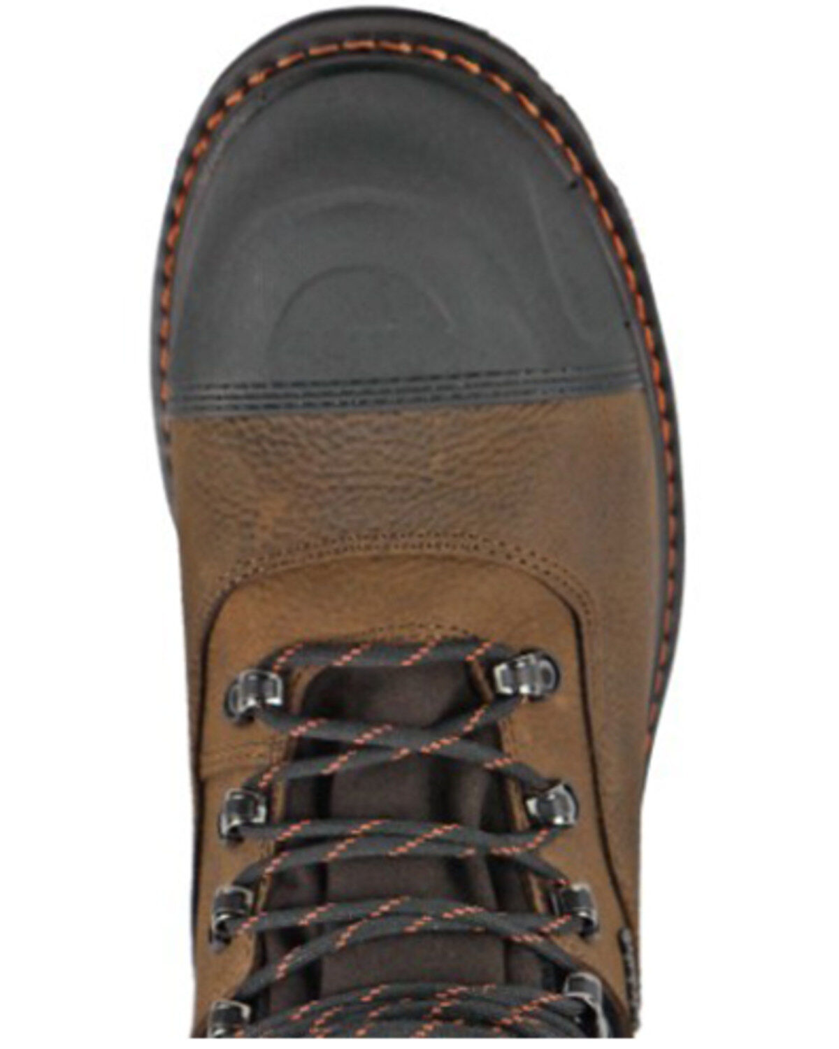 Image #6 - Hoss Men's Range 6" Lace-Up Work Boots - Round Toe, Brown, hi-res