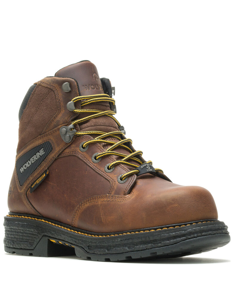 Wolverine Men's Hellcat Waterproof Work Boots - Soft Toe | Boot Barn