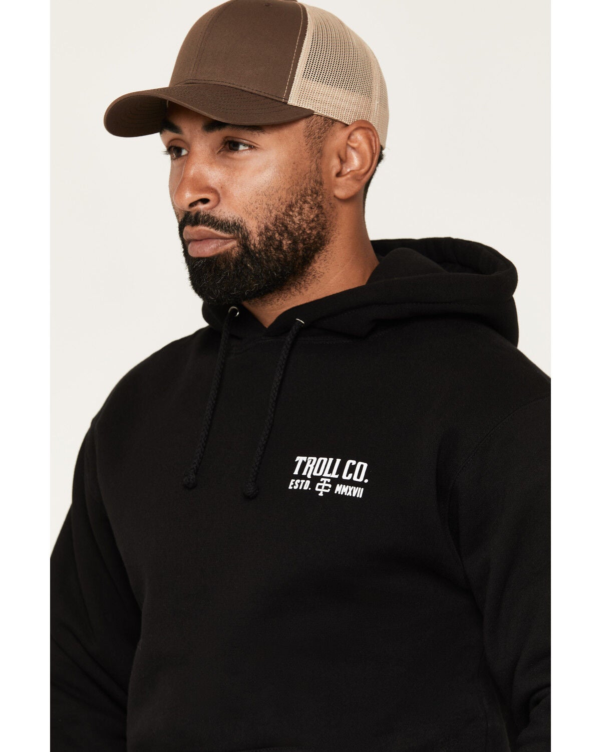 Image #3 - Troll Co Men's Pay Me Hooded Sweatshirt, Black, hi-res