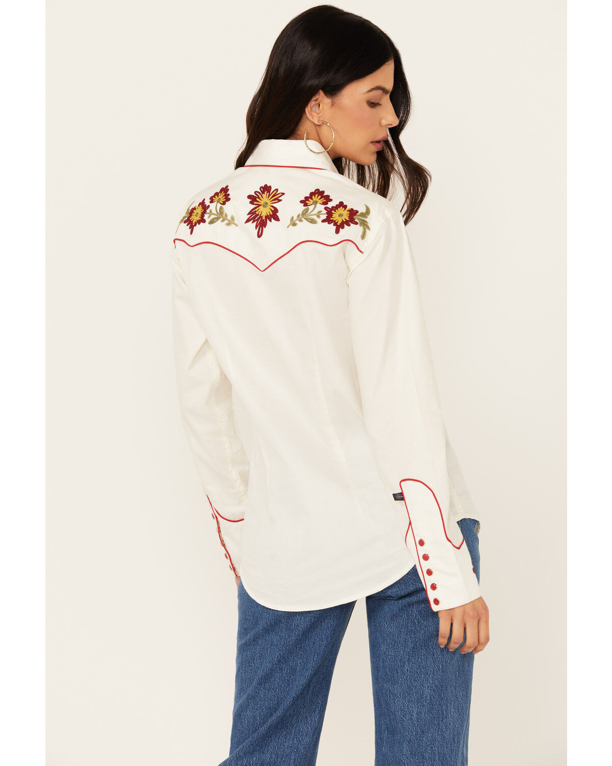 Image #4 - Rockmount Ranchwear Women's Vintage Floral Embroidered Long Sleeve Snap Western Shirt, , hi-res