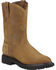 Ariat Men's Sierra Western Work Boots - Soft Toe, Aged Bark, hi-res