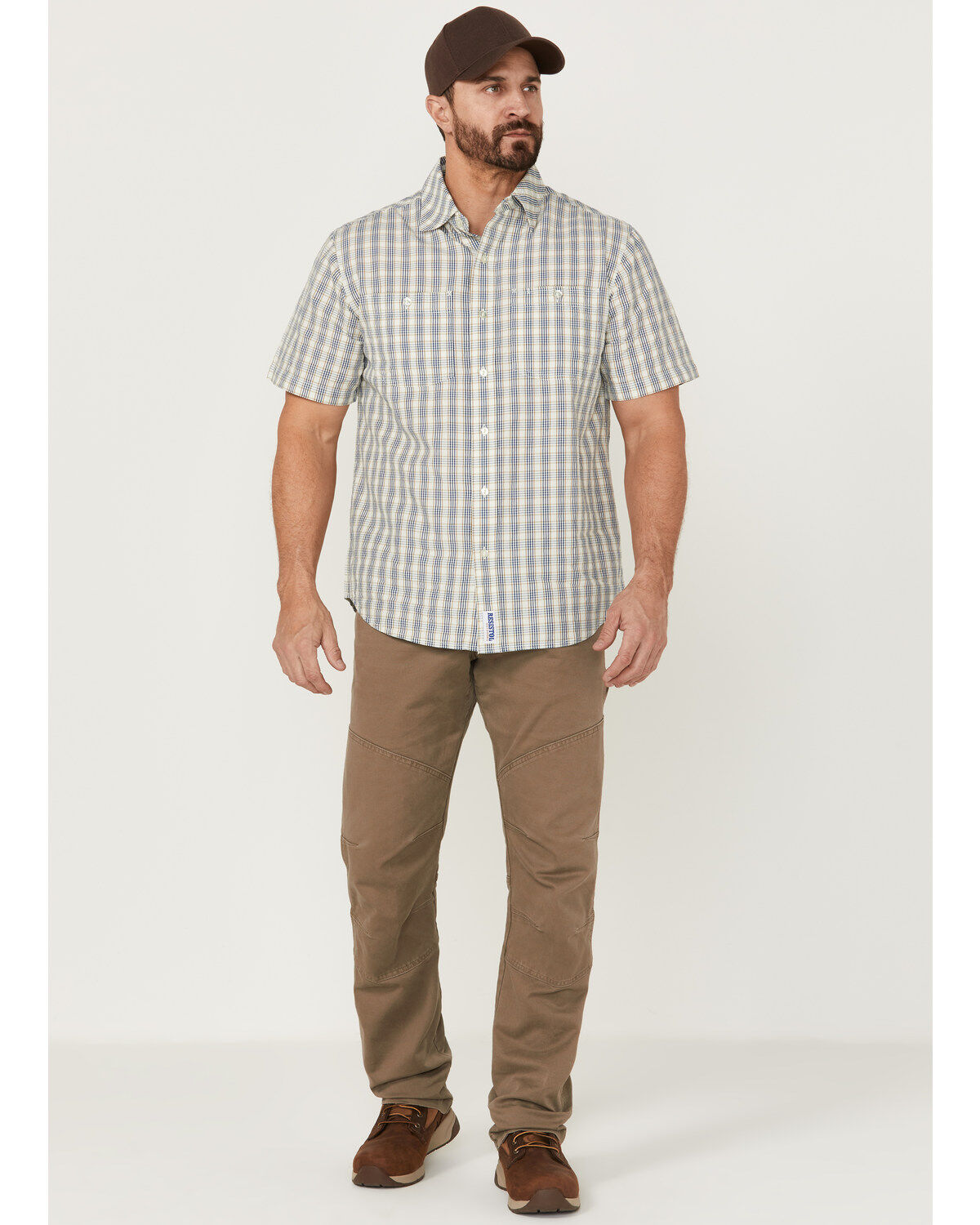 Image #2 - Resistol Men's Malone Small Plaid Short Sleeve Button Down Western Shirt, , hi-res