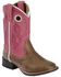 Laredo Kid's Mahaska Square Toe Western Boots, Tan, hi-res