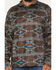 Image #3 - Ariat Men's Caldwell Southwestern Print 1/4 Zip Pullover Sweater, Dark Red, hi-res