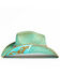 Image #2 - Shyanne Women's Cactus Flower Straw Cowboy Hat , Blue, hi-res