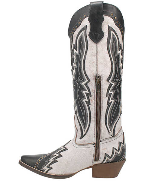 Image #3 - Laredo Women's Shawnee Western Boots - Snip Toe, Black/white, hi-res