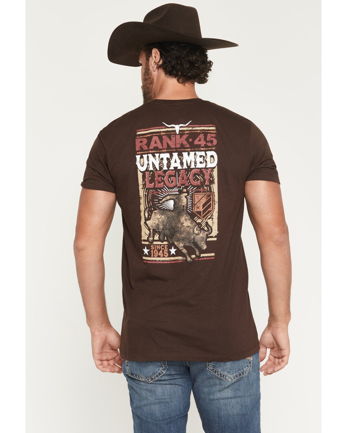 RANK 45&reg; Men's Untamed Legacy Short Sleeve Graphic T-Shirt, Dark Brown, hi-res