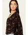 Image #2 - Idyllwind Women's Tara Tie Front Bell Sleeve Blouse, Black, hi-res
