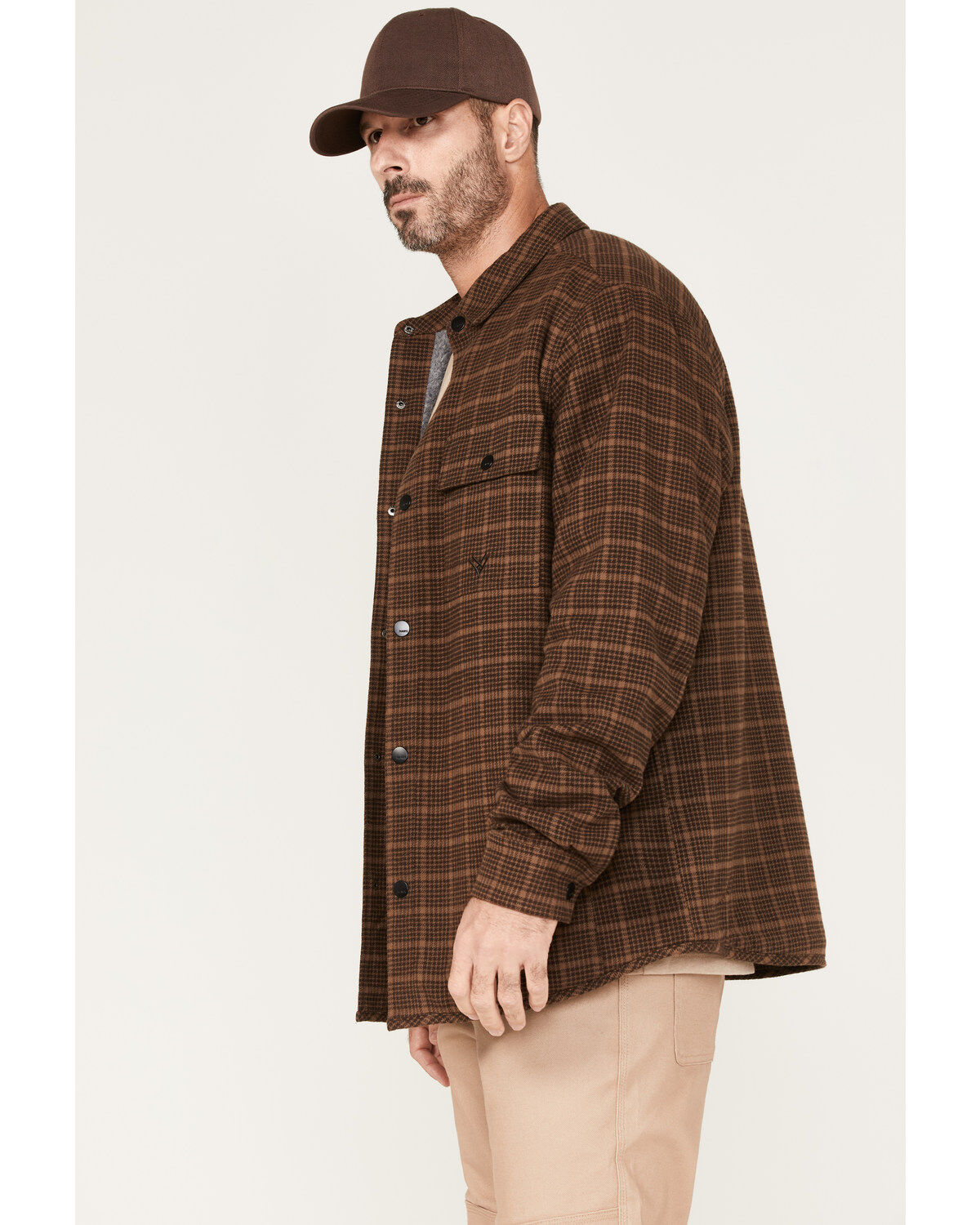 Image #3 - Hawx Men's Sherpa Lined Shirt Jacket, Pecan, hi-res
