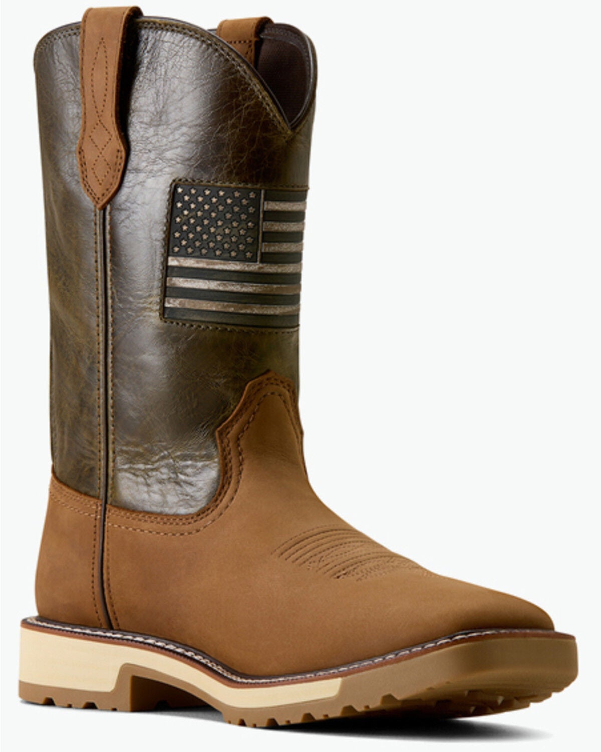 Image #1 - Ariat Men's Activator Patriot Pull-On Work Boots - Soft Toe, Brown, hi-res