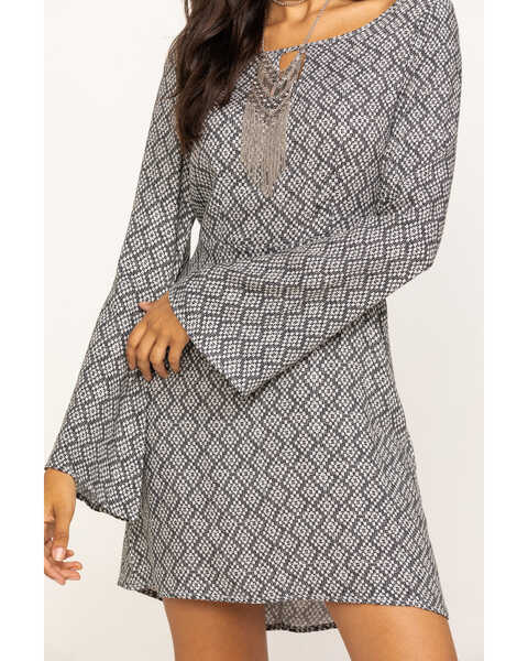Image #4 - Stetson Women's Geometric Southwestern Bell Sleeve Dress, , hi-res