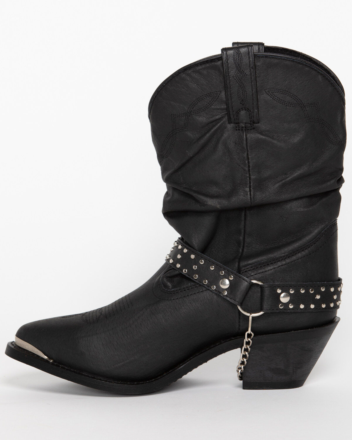 Image #5 - Shyanne Women's Tammye Slouch Harness Fashion Boots - Round Toe, Black, hi-res