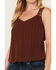 Image #3 - Shyanne Women's Lace Trim Cami, Medium Brown, hi-res