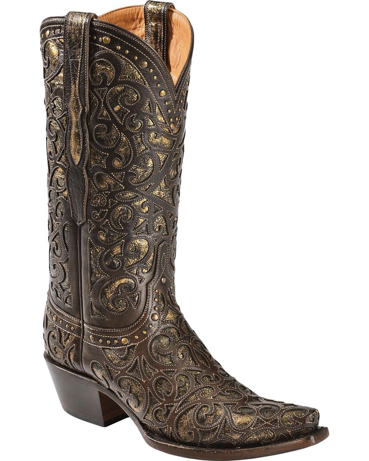 Image #1 - Lucchese Handcrafted 1883 Sierra Lasercut Inlay Western Boots - Snip Toe, , hi-res