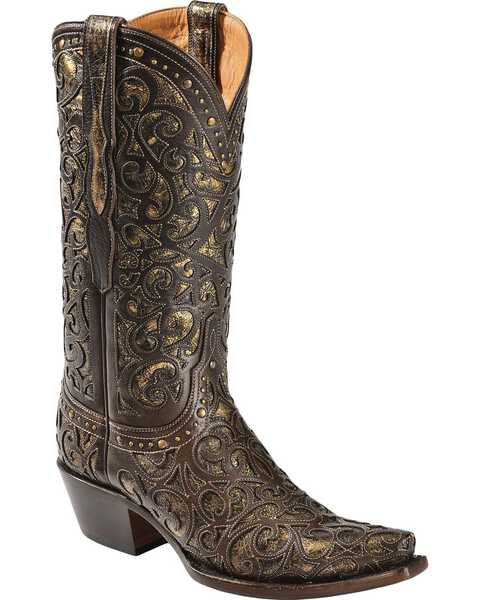 Image #1 - Lucchese Handcrafted 1883 Sierra Lasercut Inlay Western Boots - Snip Toe, , hi-res