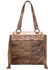 Montana West Women's Brown Floral Tooled Hair-On Leather Concealed Carry Tote Bag, Brown, hi-res