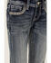 Image #4 - Grace in LA Girls' Medium Wash Horseshoe Embroidered Stretch Bootcut Jeans, Medium Wash, hi-res