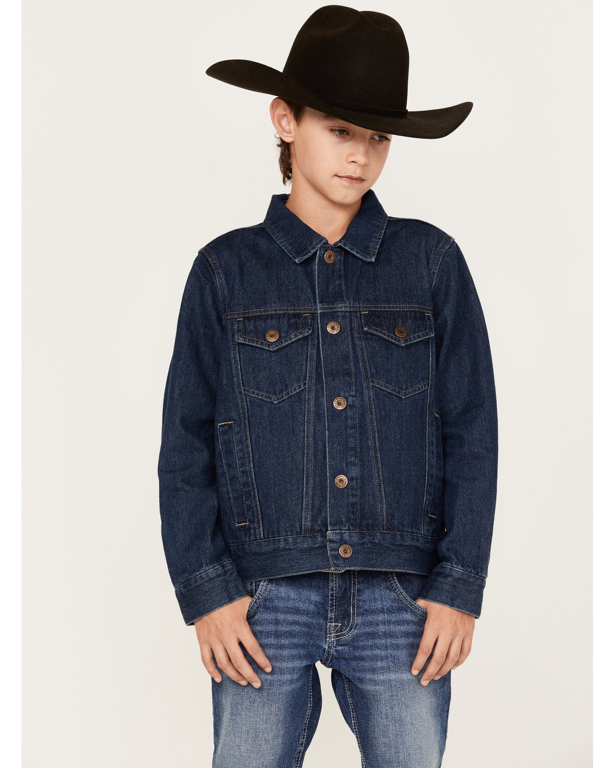 Cody James Boys' Coasting Medium Wash Unlined Denim Jacket, Medium Wash, hi-res