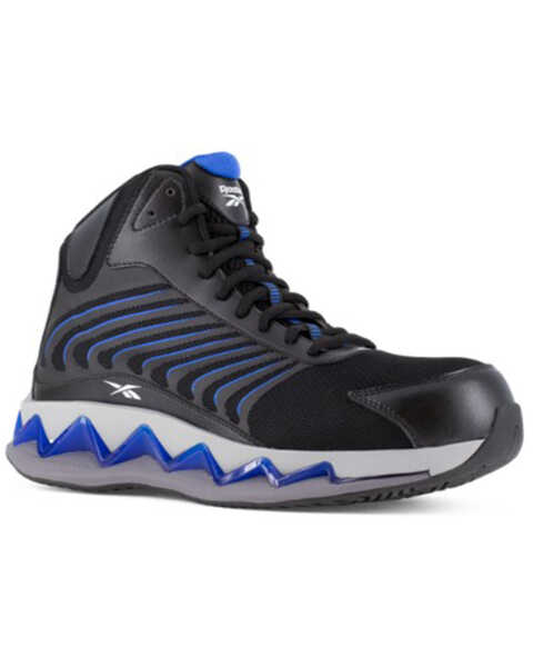 Reebok Men's Zig Elusion Heritage High Top Work Shoes - Composite Toe, Black, hi-res