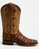 Image #2 - Circle G Men's Orix Caiman Patchwork Western Boots - Broad Square Toe, Tan, hi-res