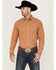 Image #1 - Ariat Men's Ace Solid Retro Long Sleeve Snap Western Shirt , Tan, hi-res