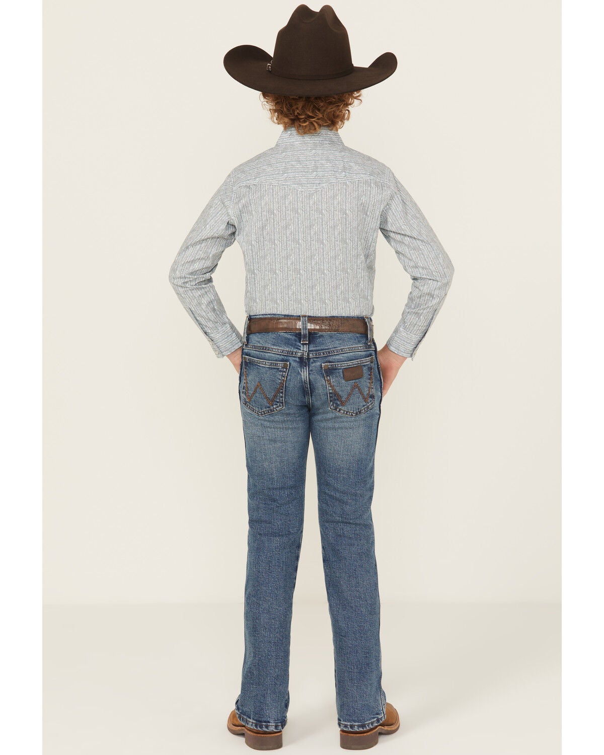 Wrangler Retro Little Boys' Medium Wash Slim Bootcut Stretch Denim Jeans, Medium Wash, hi-res