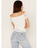 Panhandle Women's Off Shoulder Lace Top, White, hi-res