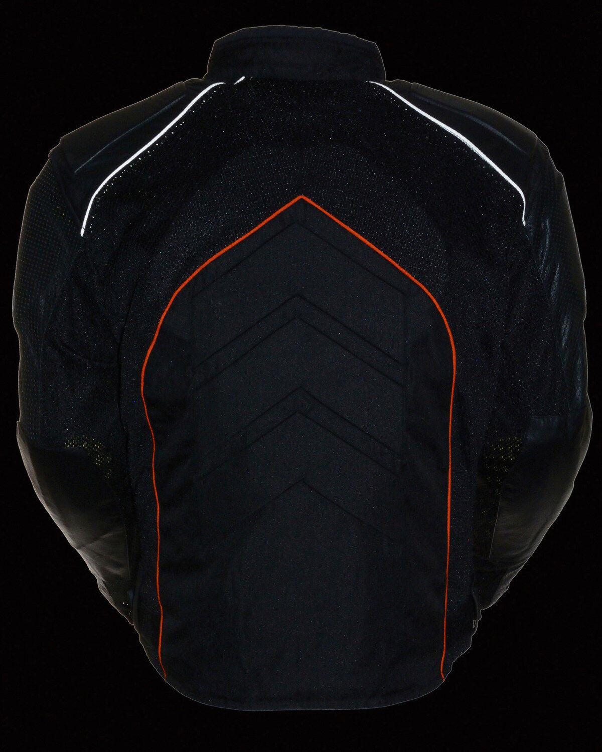 Image #5 - Milwaukee Leather Men's Combo Leather Textile Mesh Racer Jacket - 4X, Black/orange, hi-res