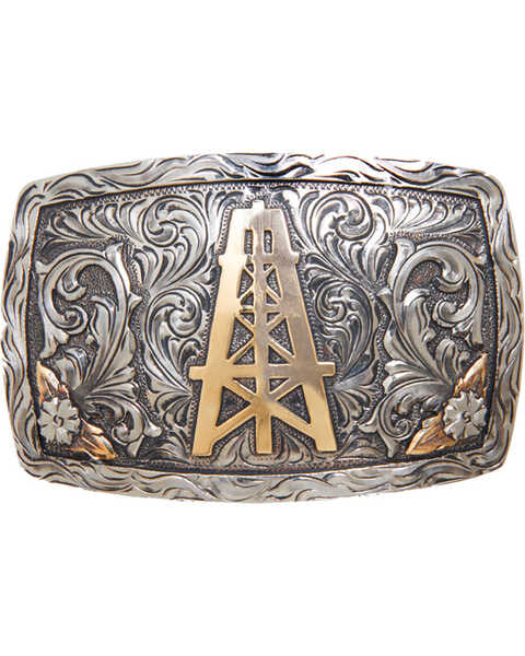 Image #1 - AndWest Laredo Vintage Oil Derrick Belt Buckle, Multi, hi-res