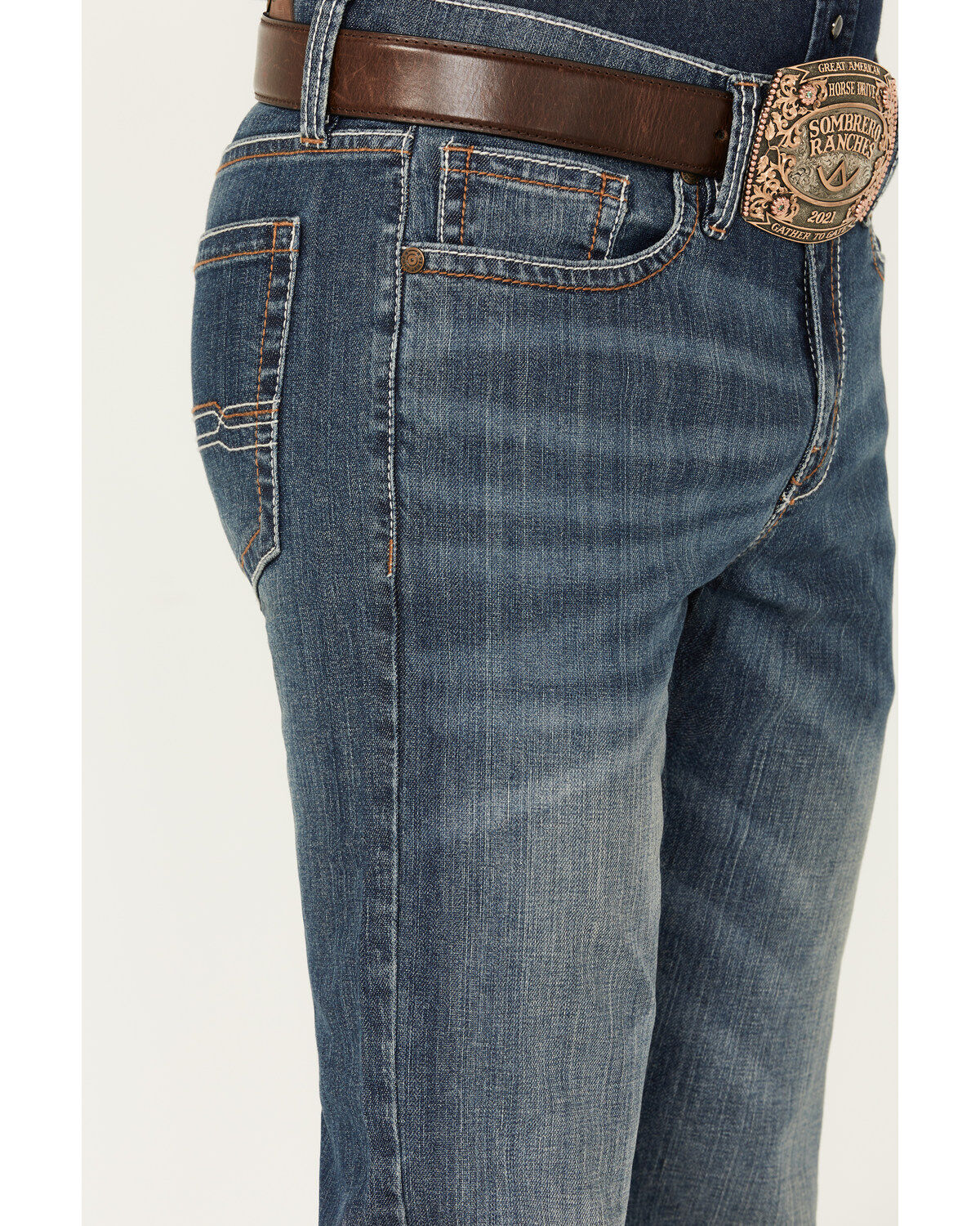 Image #2 - Cody James Men's Colton Medium Wash Relaxed Bootcut Stretch Denim Jeans, Medium Wash, hi-res